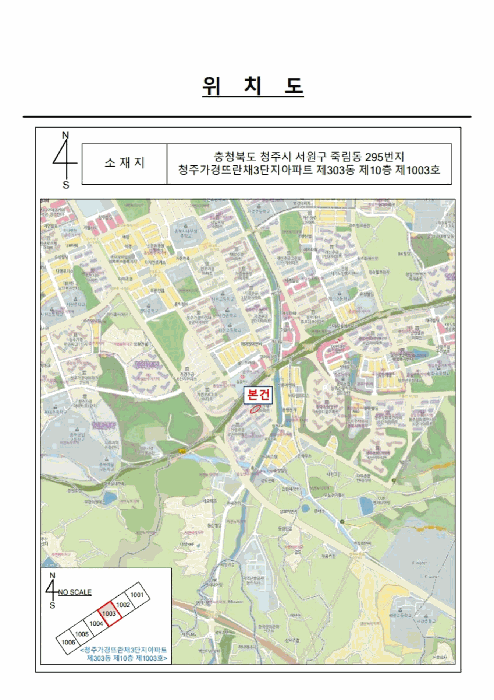 충청북도 청주시 서원구 죽림동 295 청주가경뜨란채3단지아파트 303동 10층1003호 사진 2